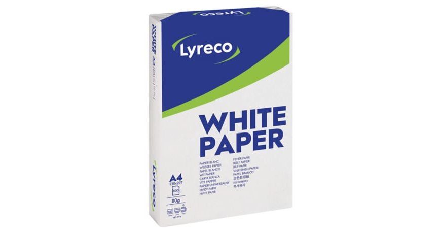 Папір офісний WHITE PAPER by LYRECO A4 80 г/м²